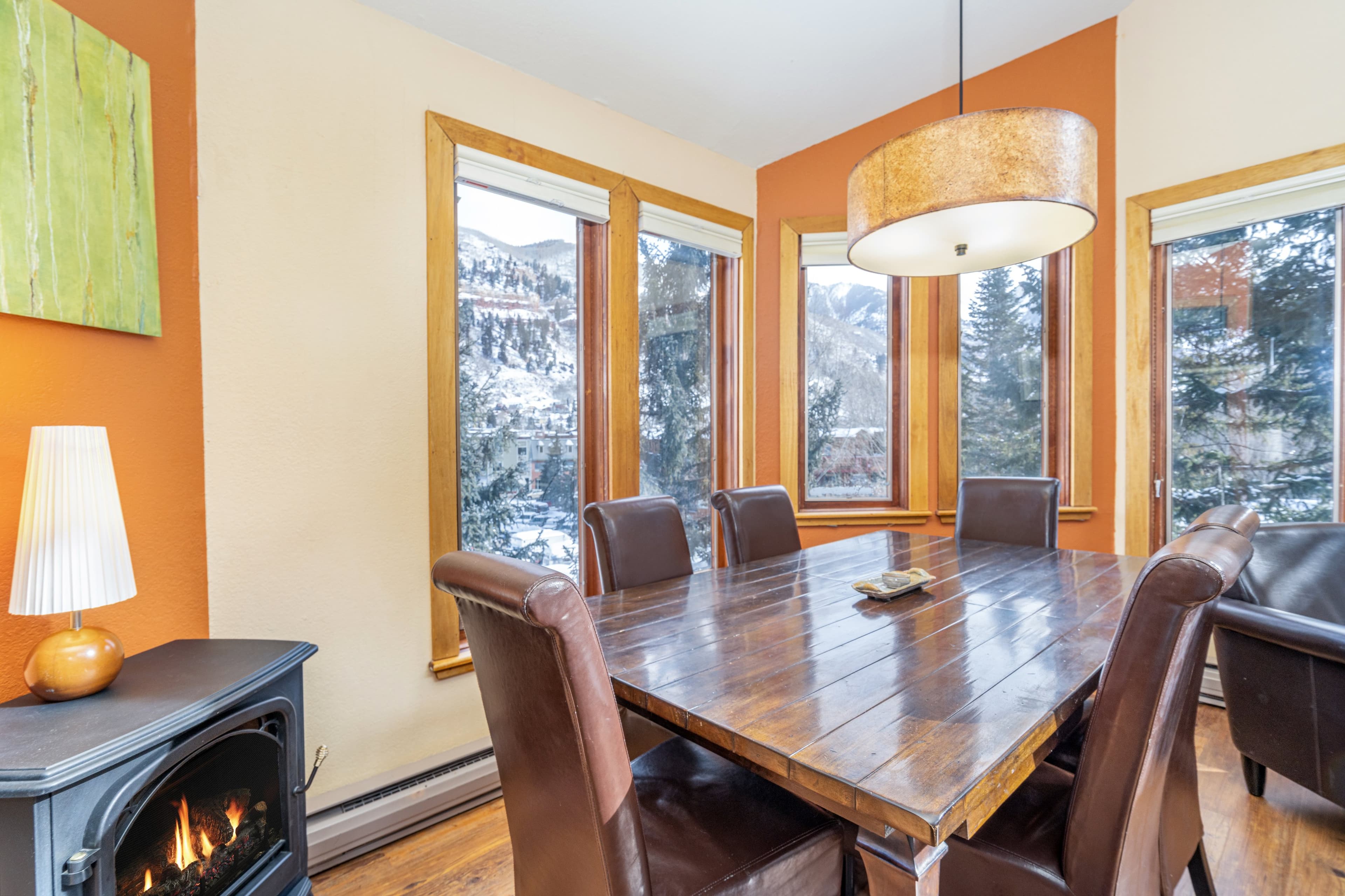 Dining table with seating for 6