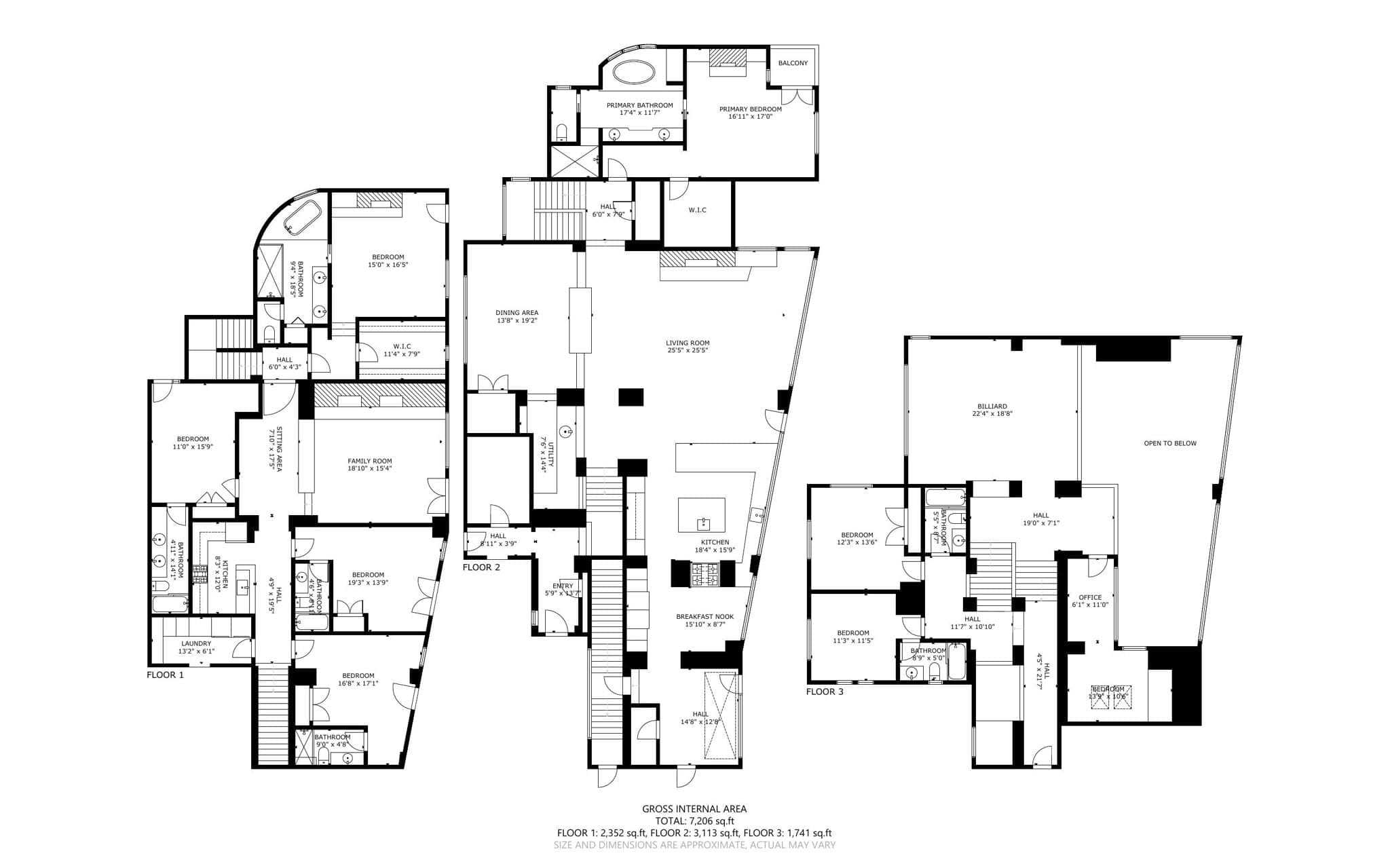 Floor plan for all floors