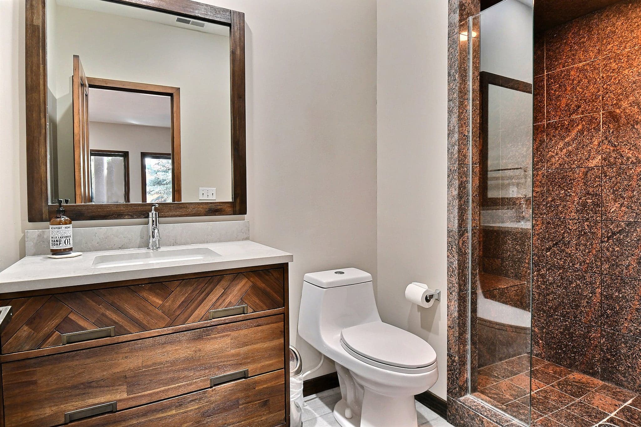 Guest Bathroom With Walk-in Shower.