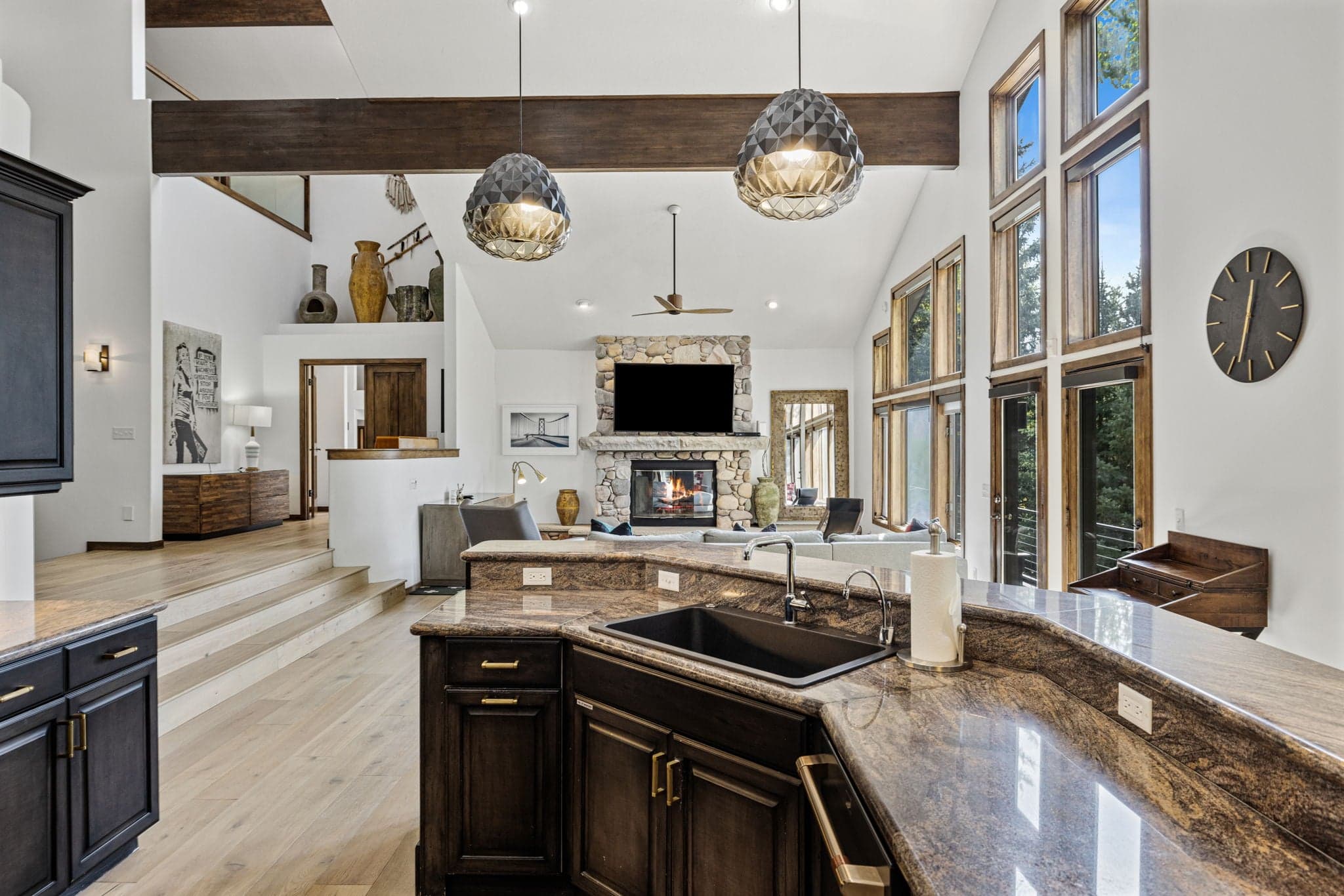 Spacious Kitchen with Island.