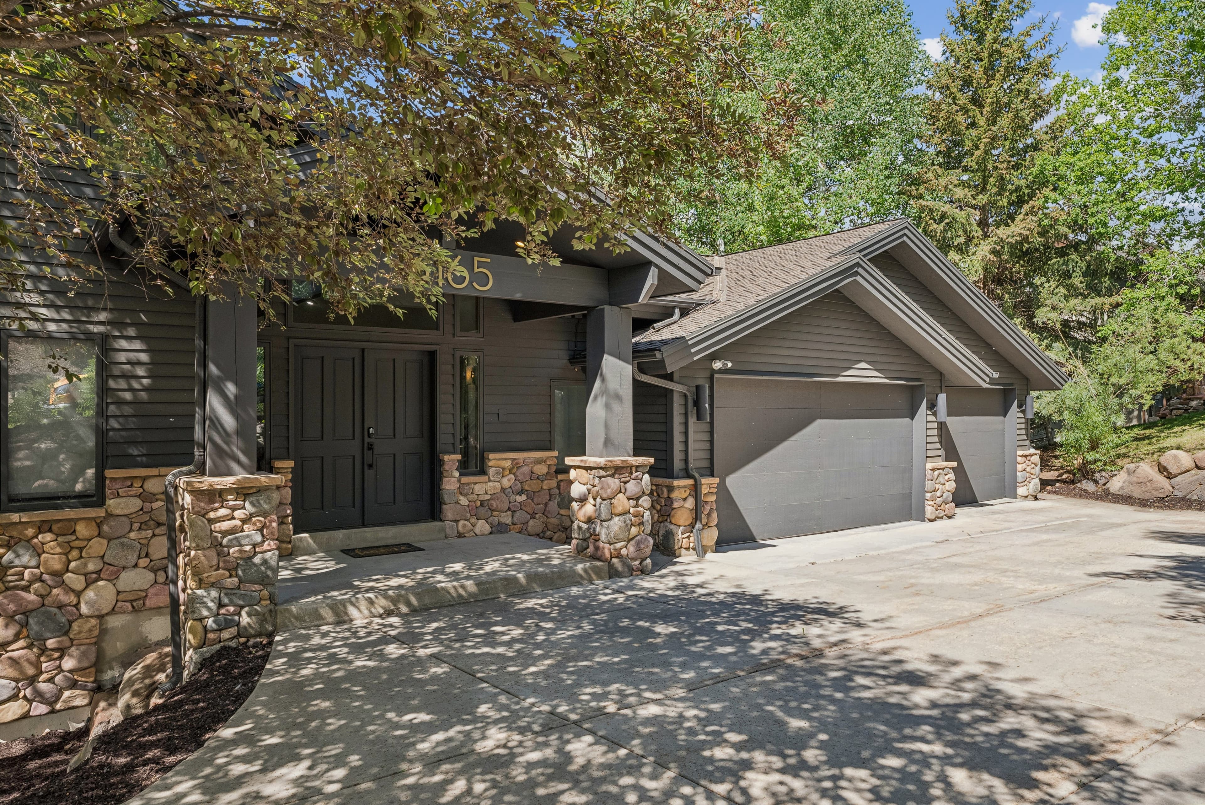 front entrance and garage