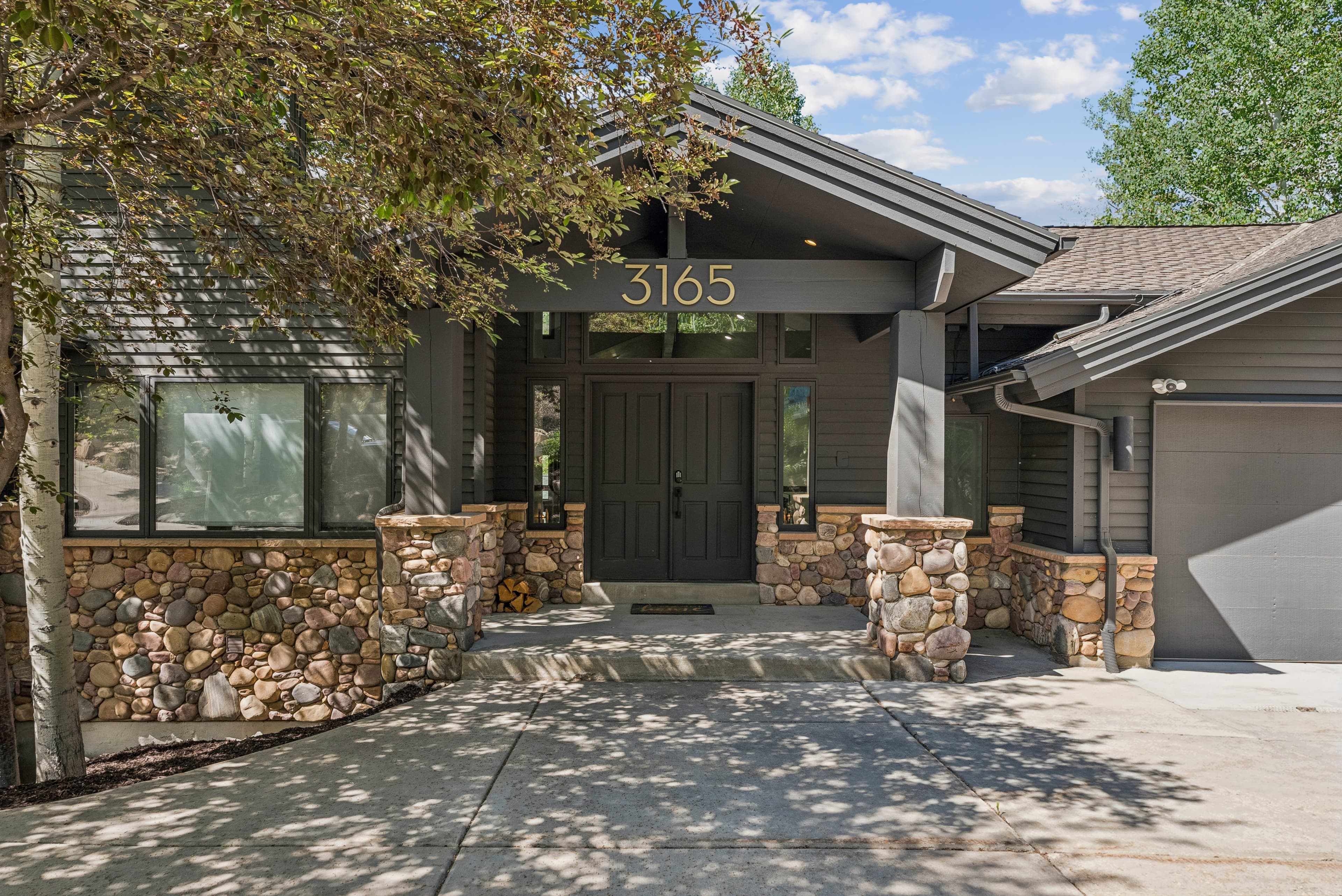 front entrance of deer valley bliss, a luxury vacation rental in park city utah