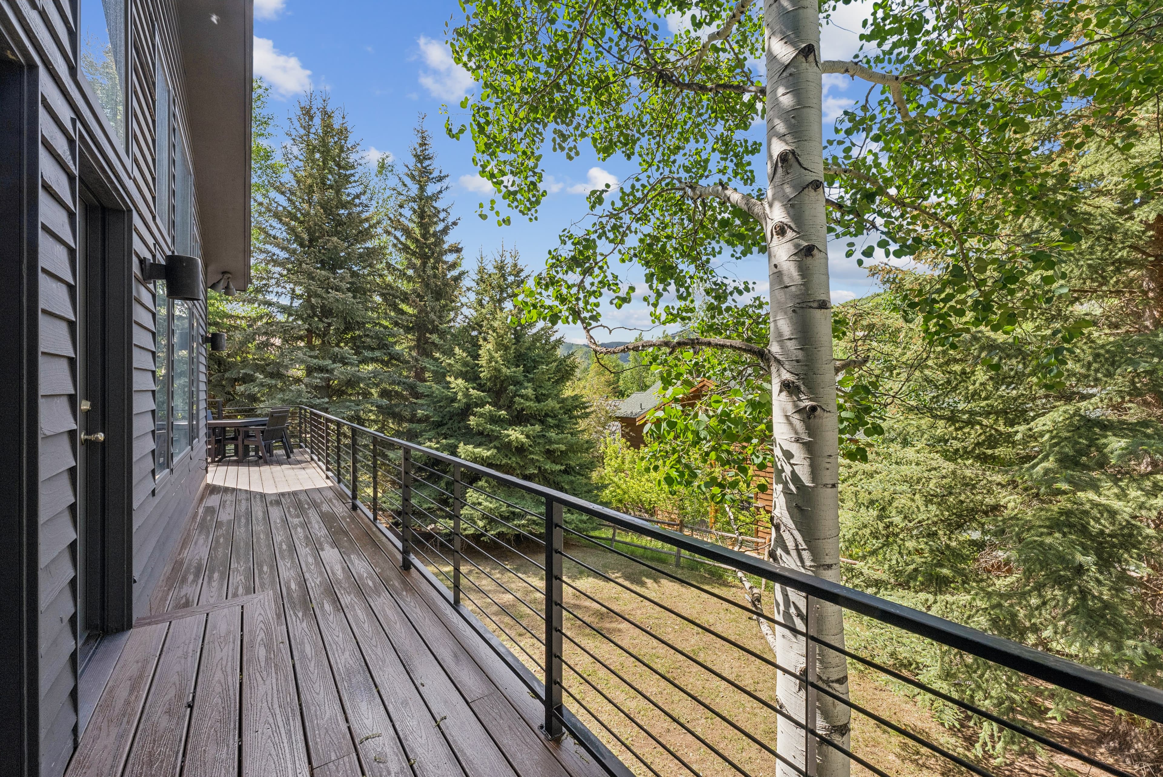 porch view of wooded yard