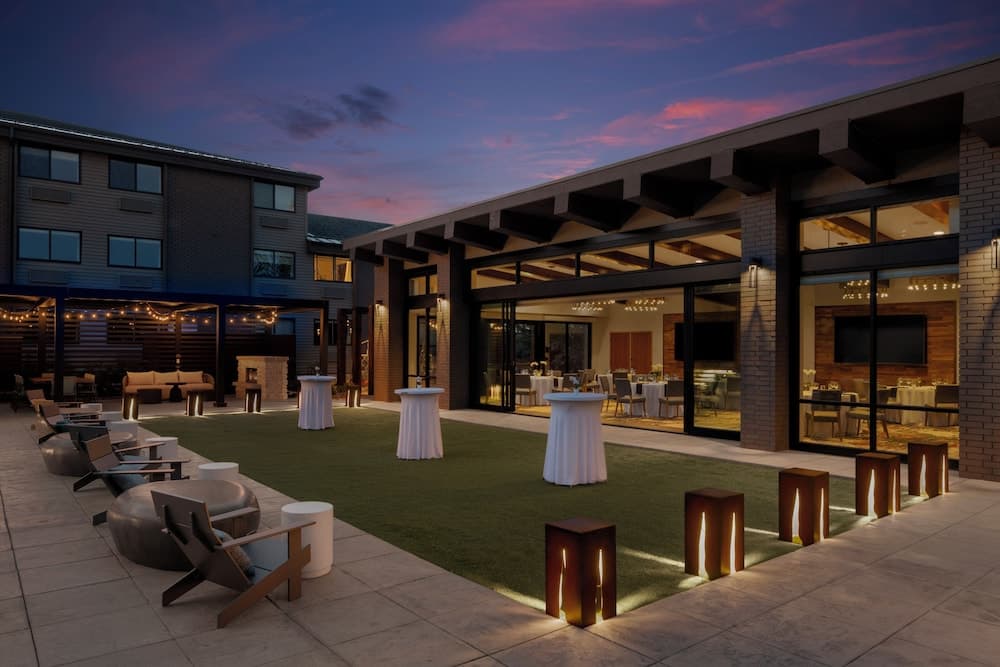 Outdoor wedding area