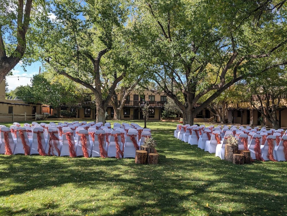 Outdoor wedding area