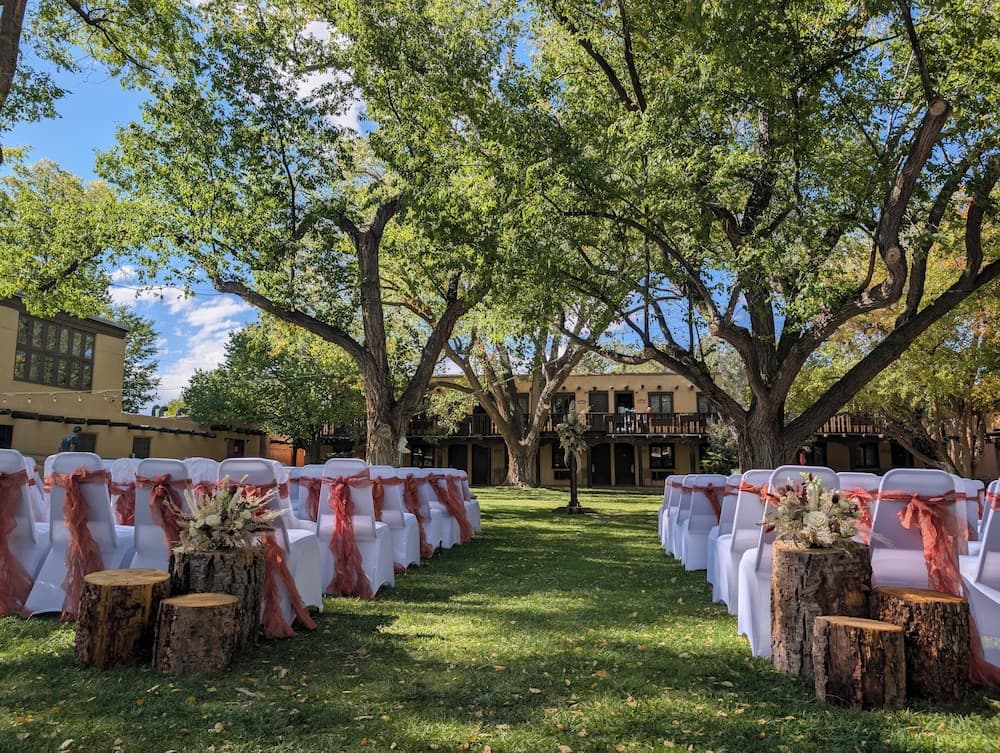 Outdoor wedding area