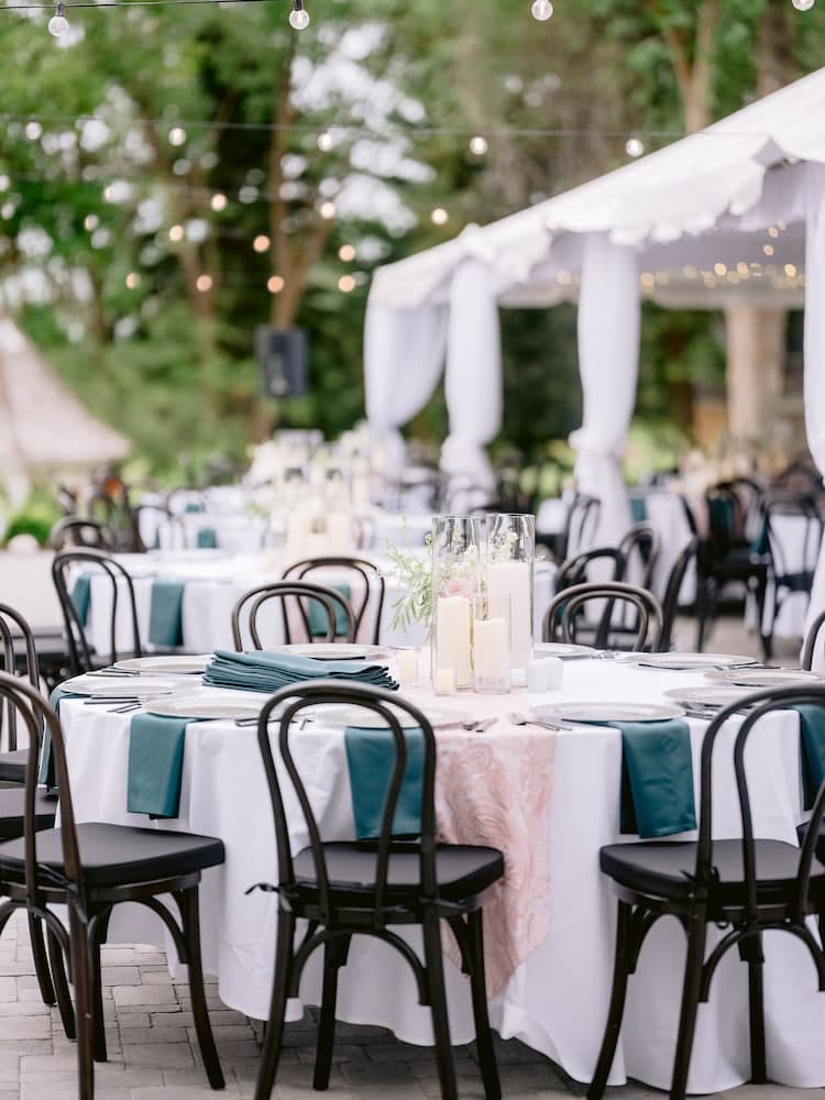 Outdoor wedding area