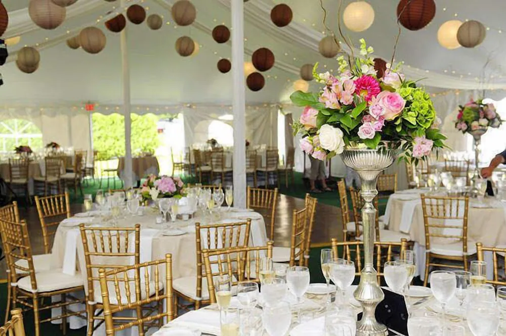 Outdoor banquet area