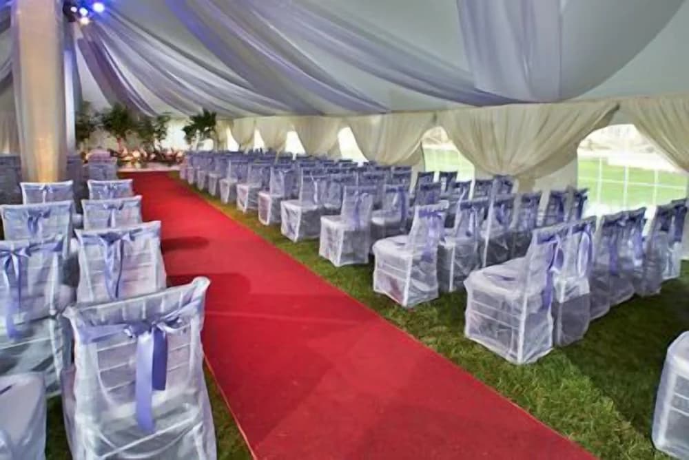 Outdoor wedding area