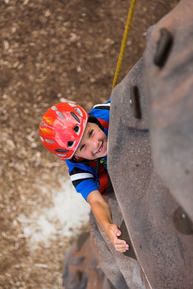 Outdoor rock climbing