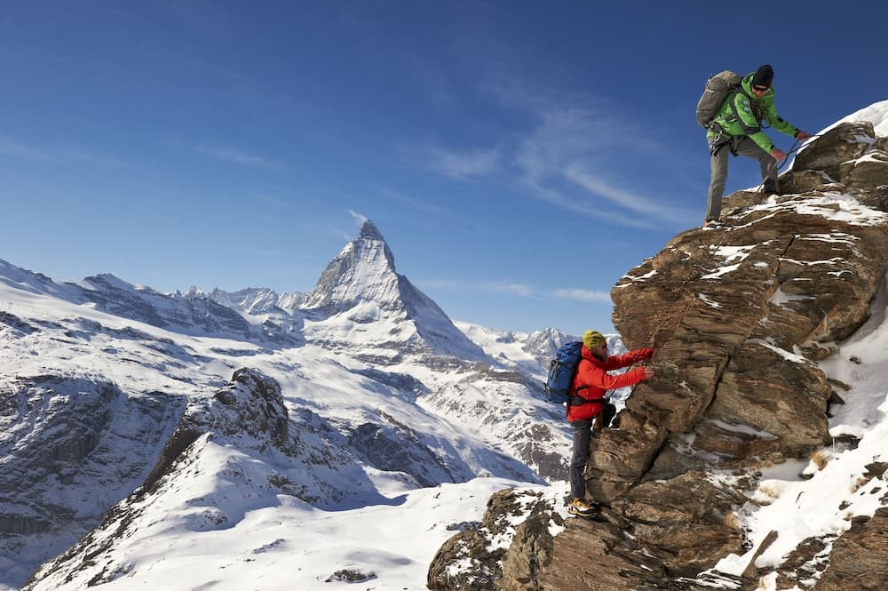 Outdoor rock climbing