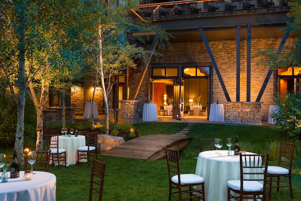 Outdoor banquet area