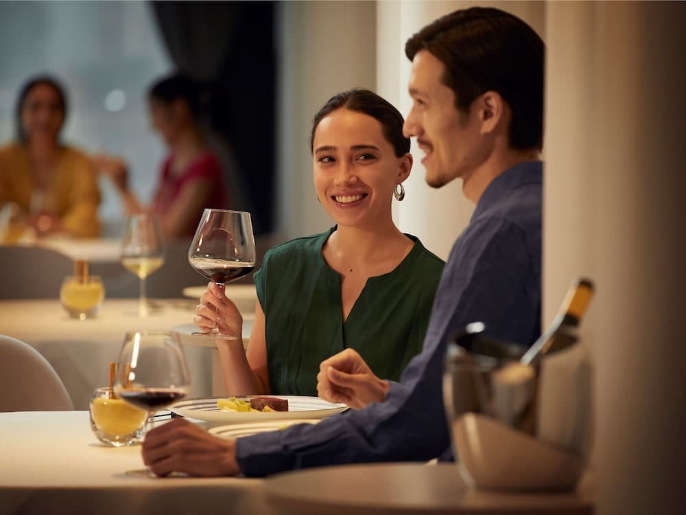 Couples dining
