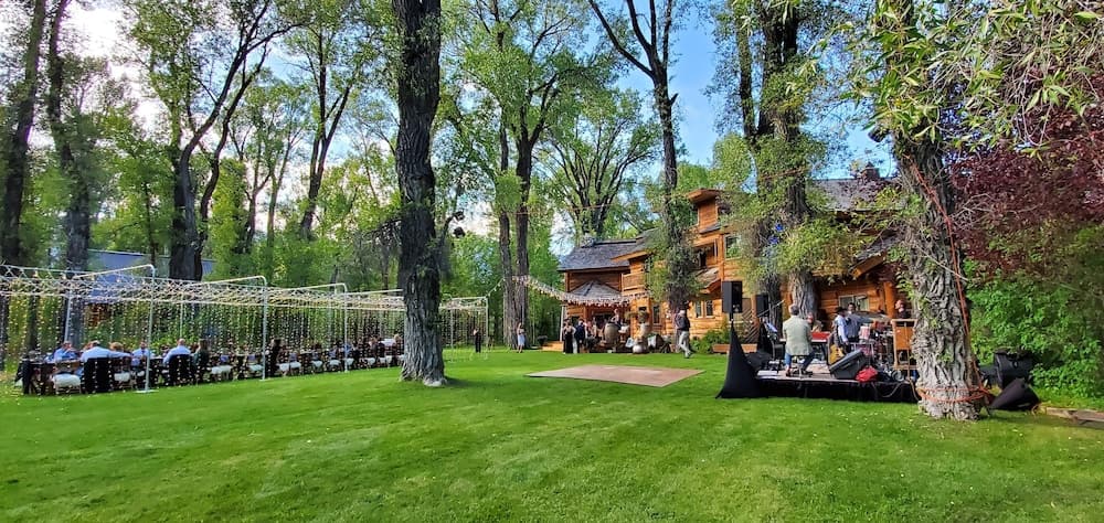 Outdoor wedding area