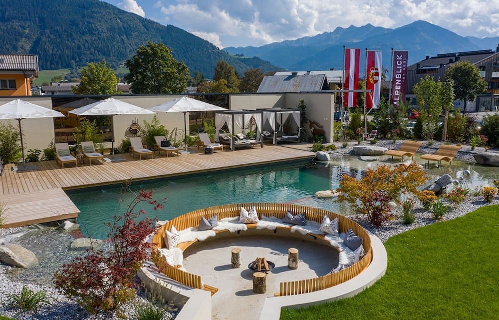 Outdoor banquet area