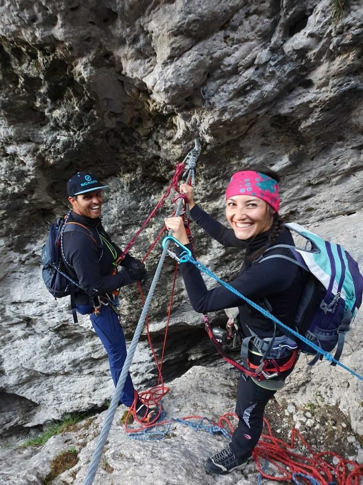 Outdoor rock climbing