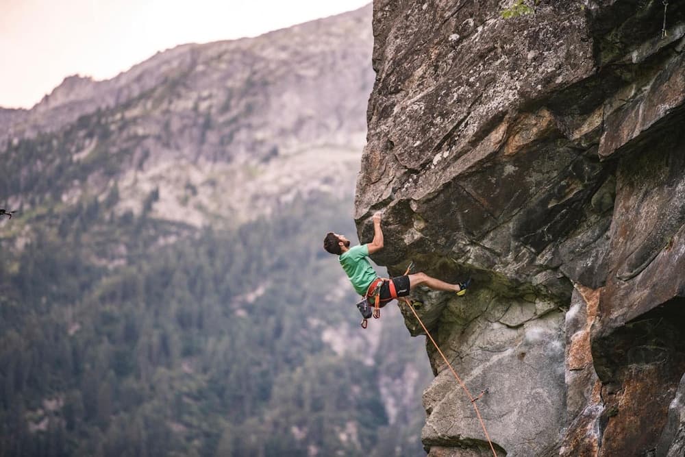 Outdoor rock climbing