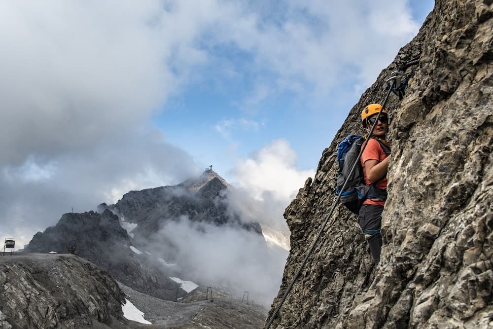Outdoor rock climbing
