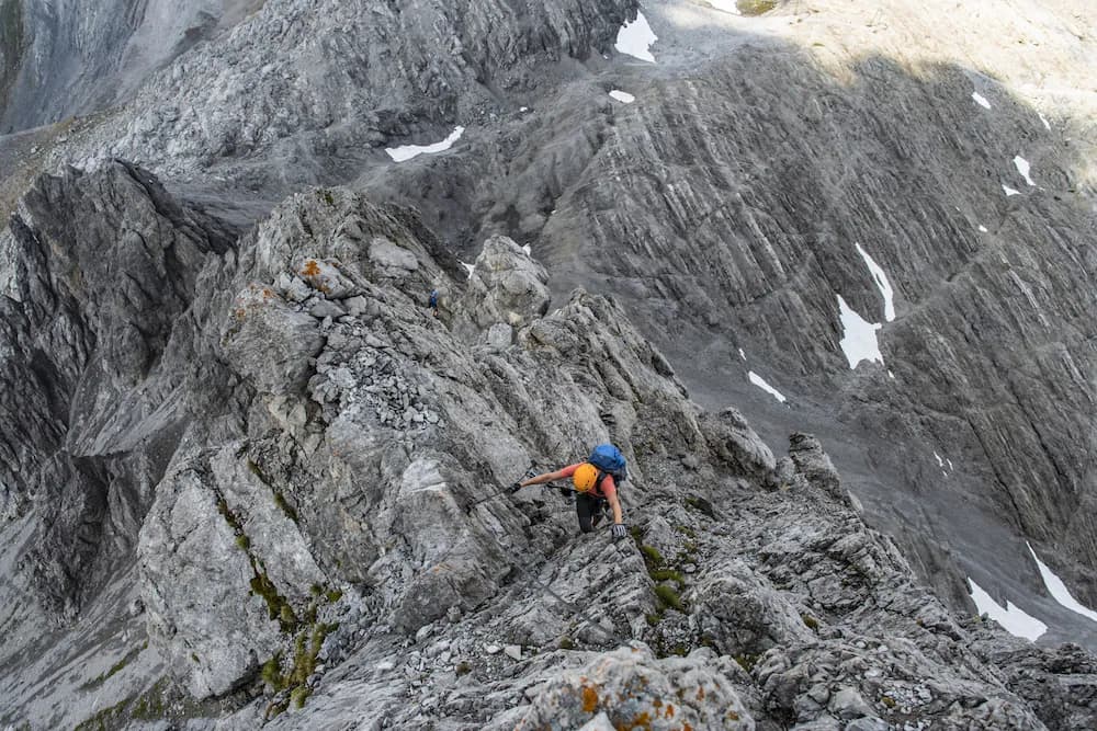 Outdoor rock climbing