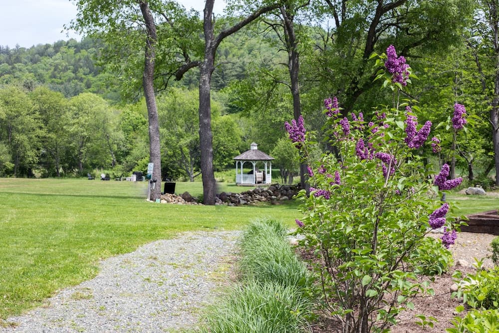 Outdoor banquet area