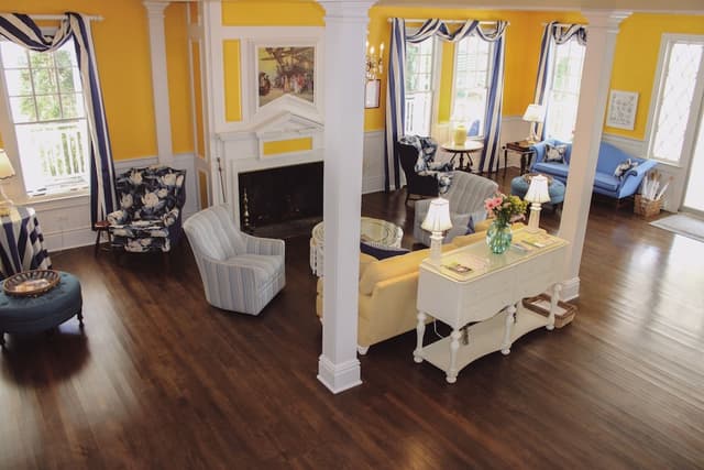 Lobby of Colonial Inn in Harbor Springs