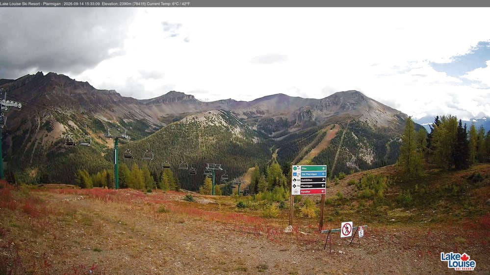 Lake Louise Mountain Top of Ptarmigan Cam