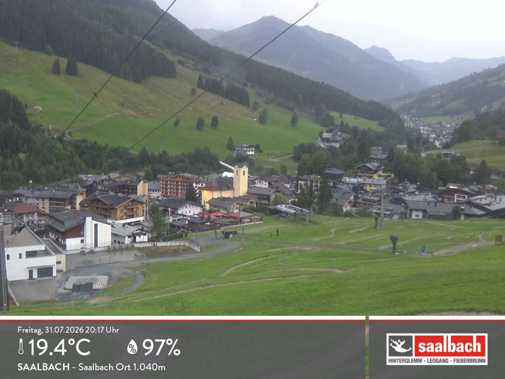 Saalbach - Webcam auf 1040m Höhe in Saalbach